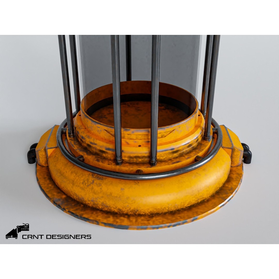 Sci-Fi Lab Container 3D Model – Low Poly PBR Game Asset, FBX, OBJ - View 8