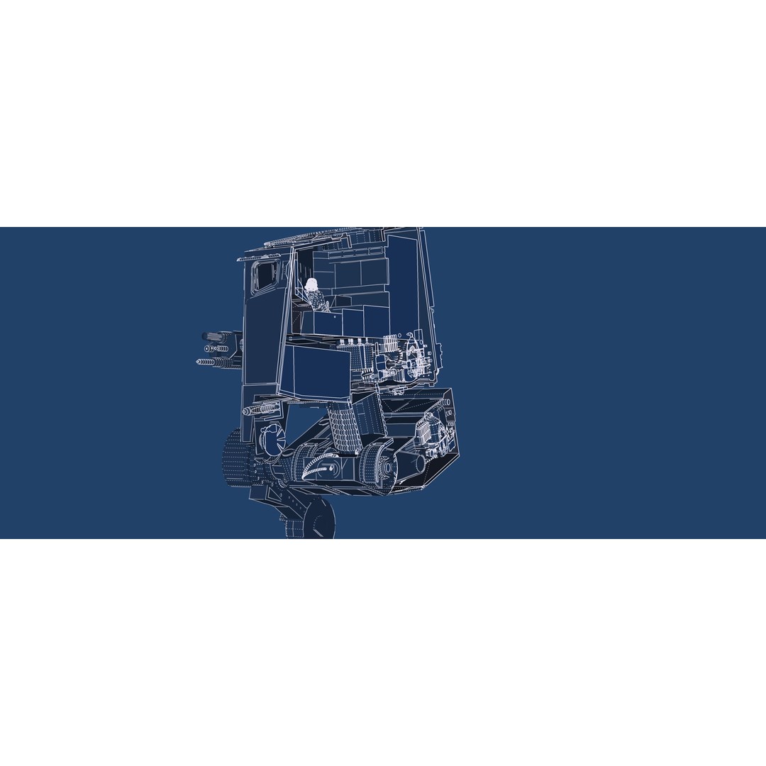 AT-ST Walker 3D Model – Sci-Fi Vehicle with Textures, FBX, OBJ