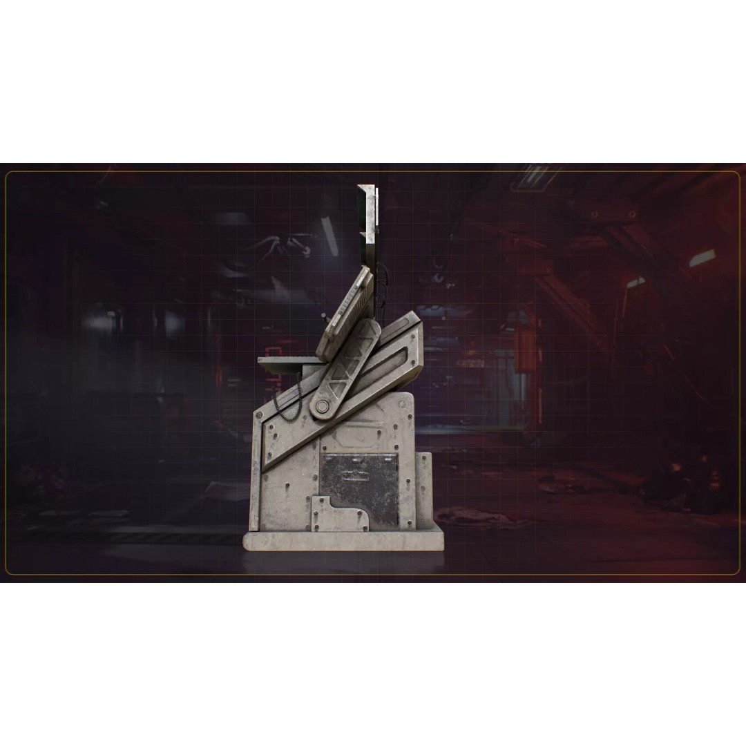 Scifi Industrial Computer 3D Model – Low Poly Game Asset, FBX, PBR - View 10