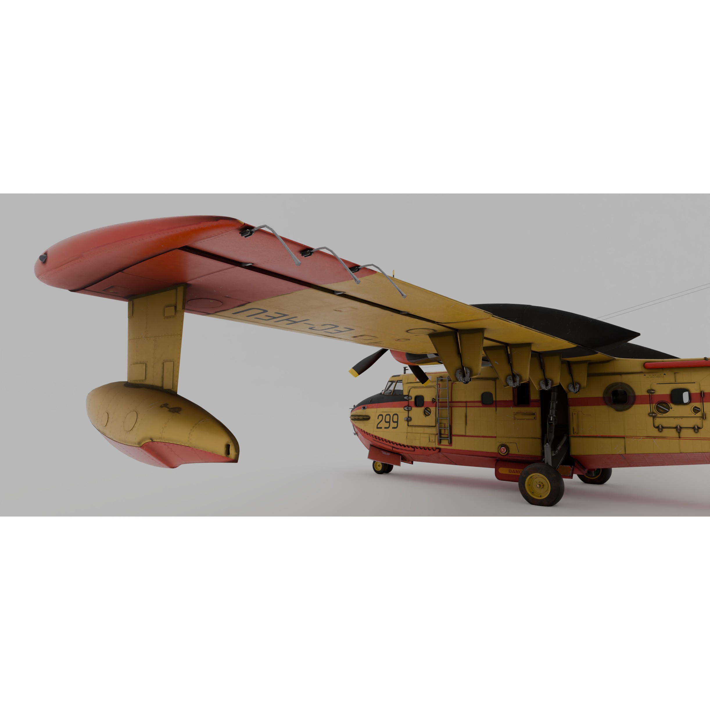 Canadair CL-215 - High-Poly 3D Model - View 12