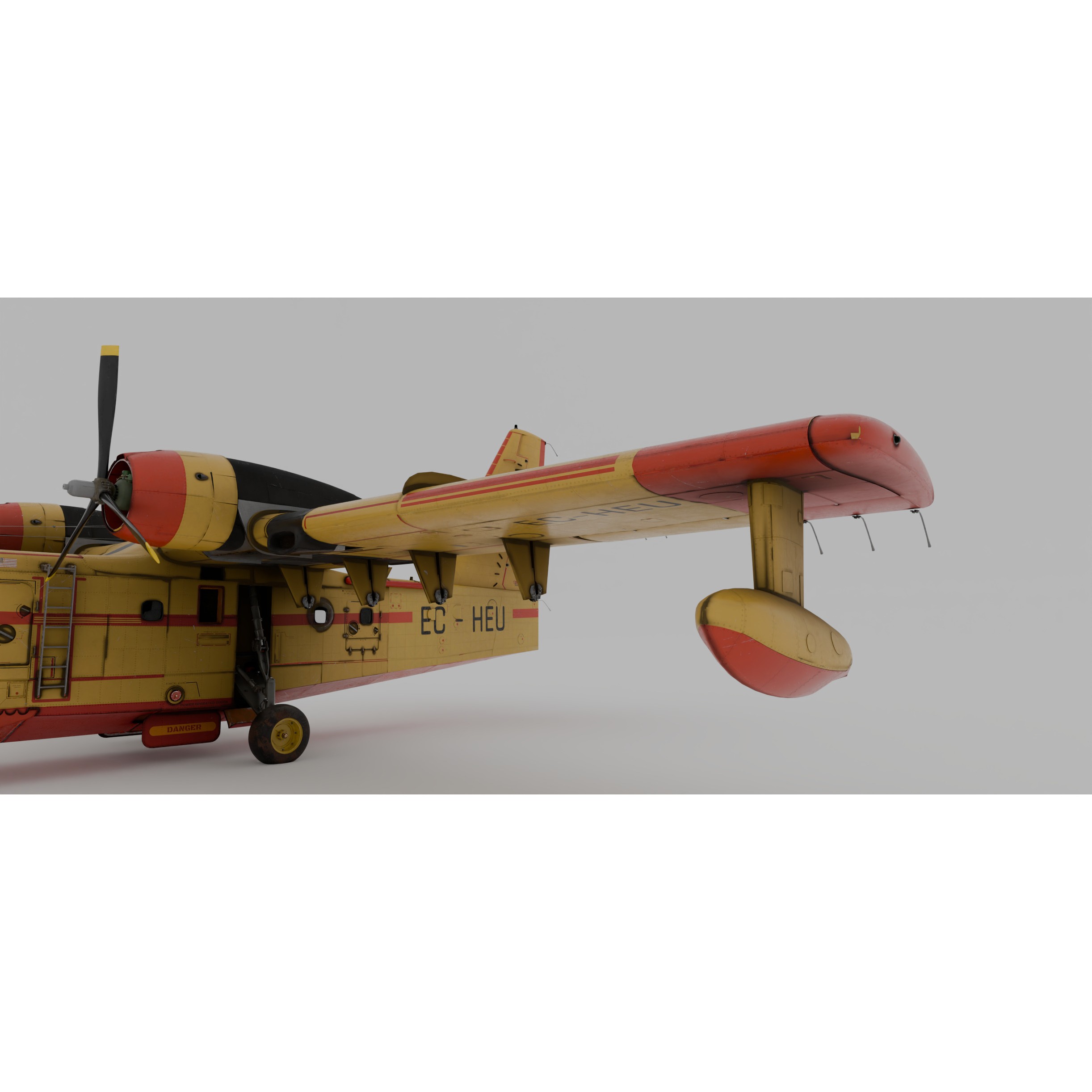 Canadair CL-215 - High-Poly 3D Model - View 13