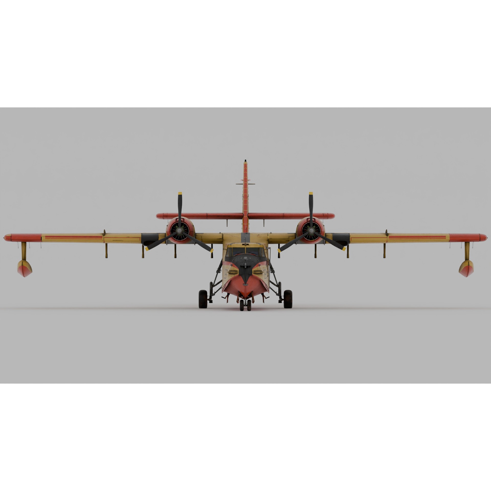Canadair CL-215 - High-Poly 3D Model - View 4
