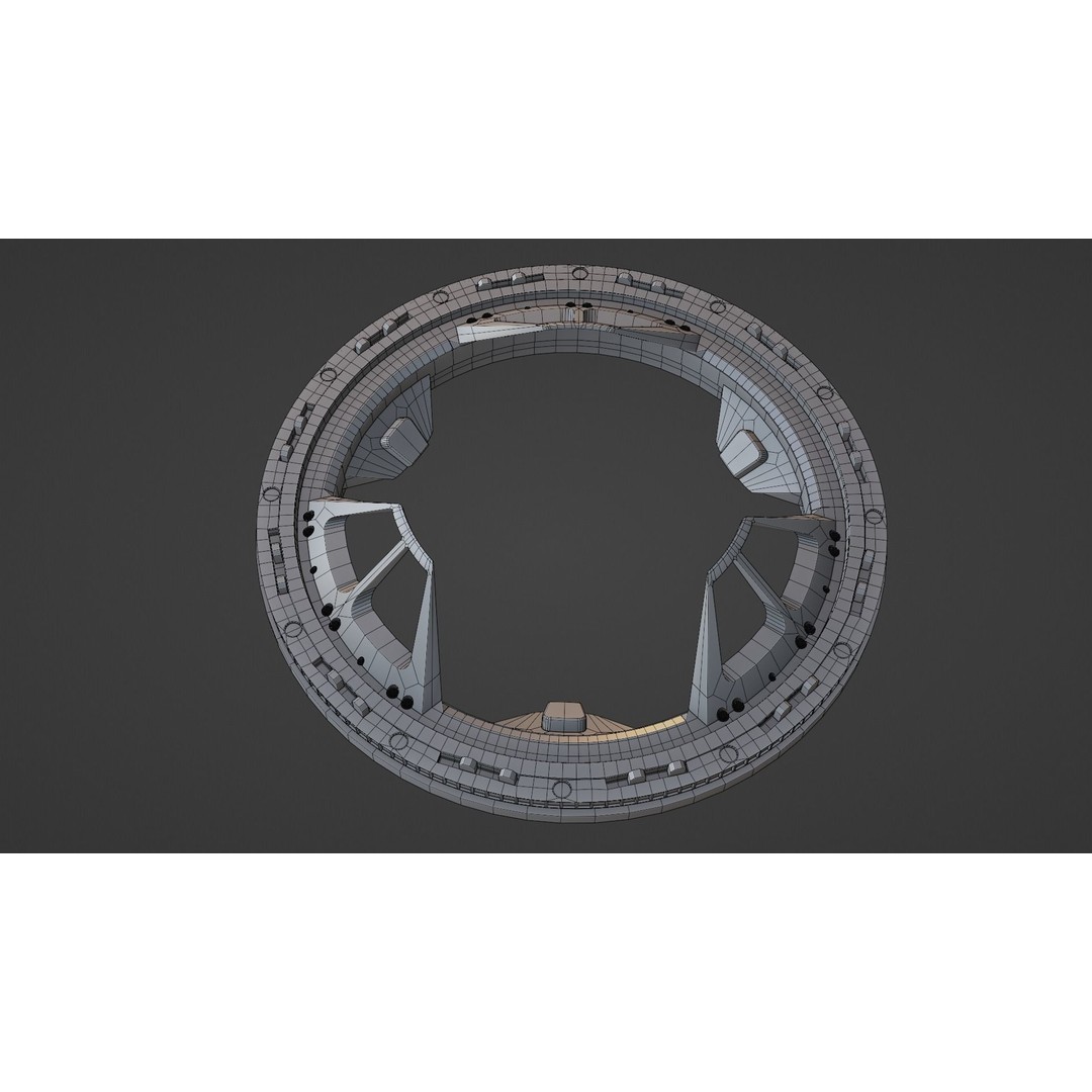 IDSS Docking Port 3D Model – PBR Textured Spacecraft Adapter, FBX - View 10