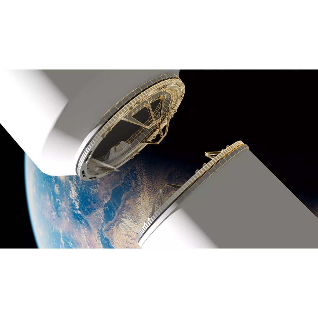 IDSS Docking Port 3D Model – PBR Textured Spacecraft Adapter, FBX - View 2