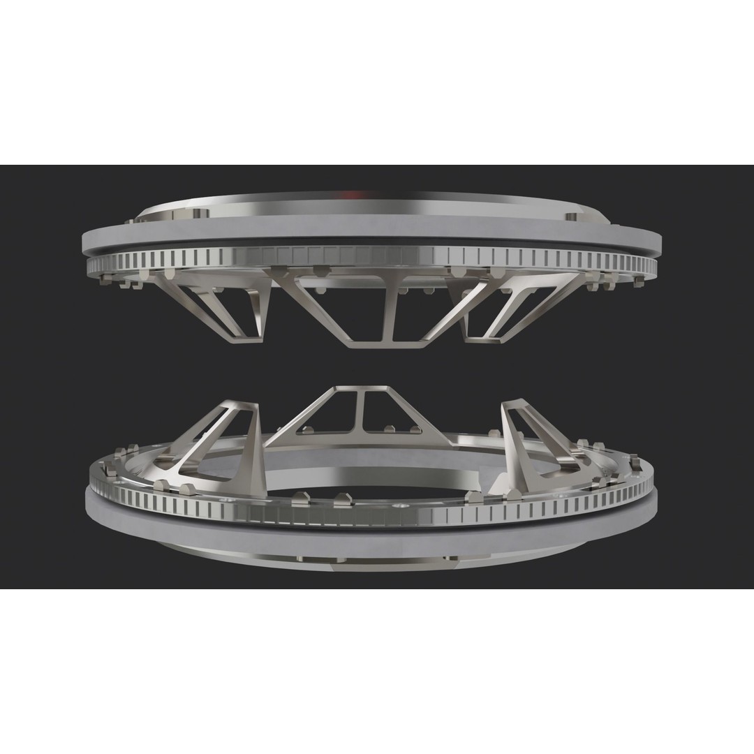 IDSS Docking Port 3D Model – PBR Textured Spacecraft Adapter, FBX - View 3