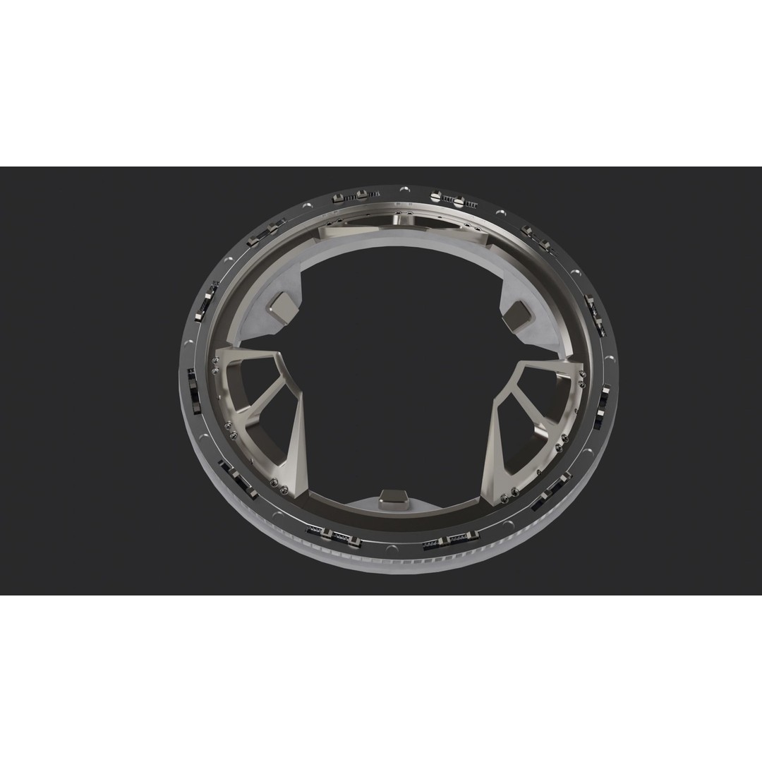 IDSS Docking Port 3D Model – PBR Textured Spacecraft Adapter, FBX - View 9