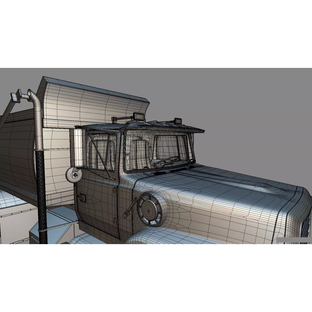 L9000 Transfer Dump Truck 3D Model – Historical Hood Variants, Blender