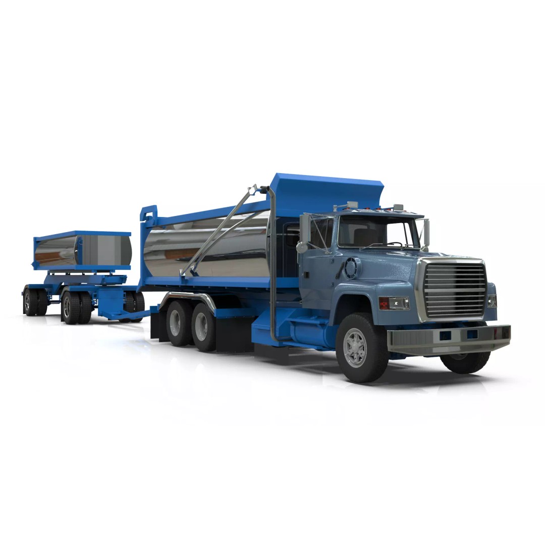 L9000 Transfer Dump Truck 3D Model – Historical Hood Variants, Blender - View 11