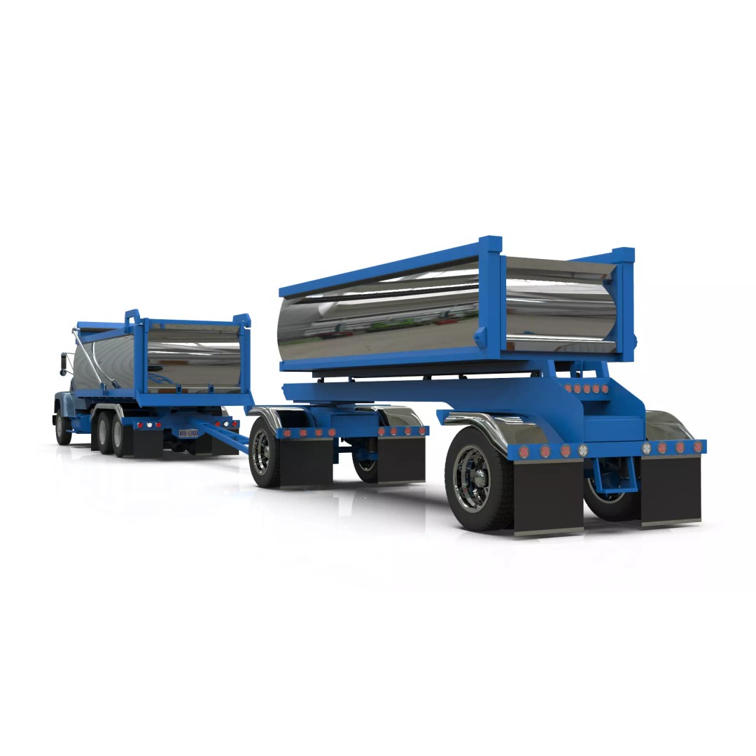 L9000 Transfer Dump Truck 3D Model – Historical Hood Variants, Blender - View 13