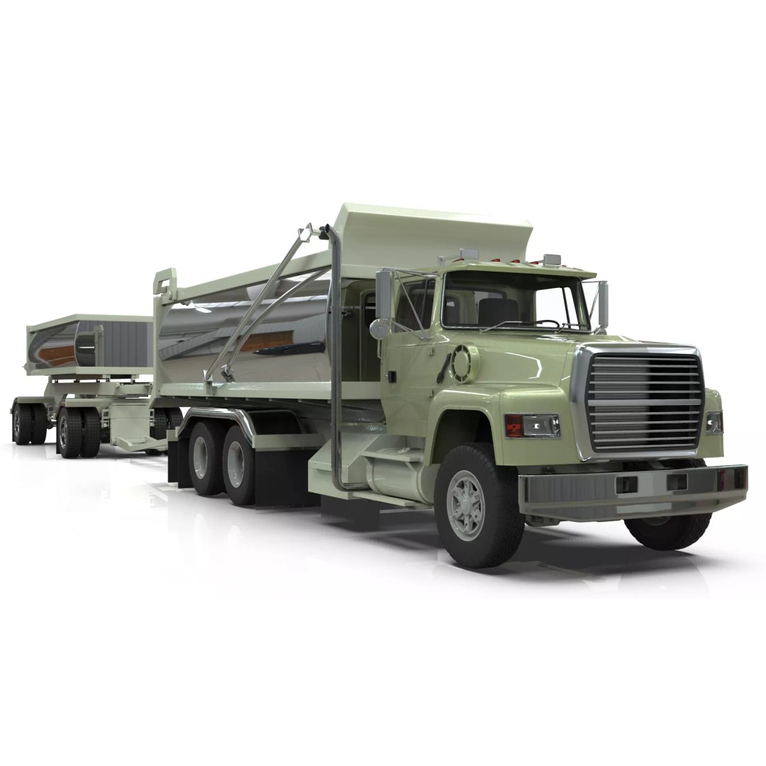 L9000 Transfer Dump Truck 3D Model – Historical Hood Variants, Blender - View 14