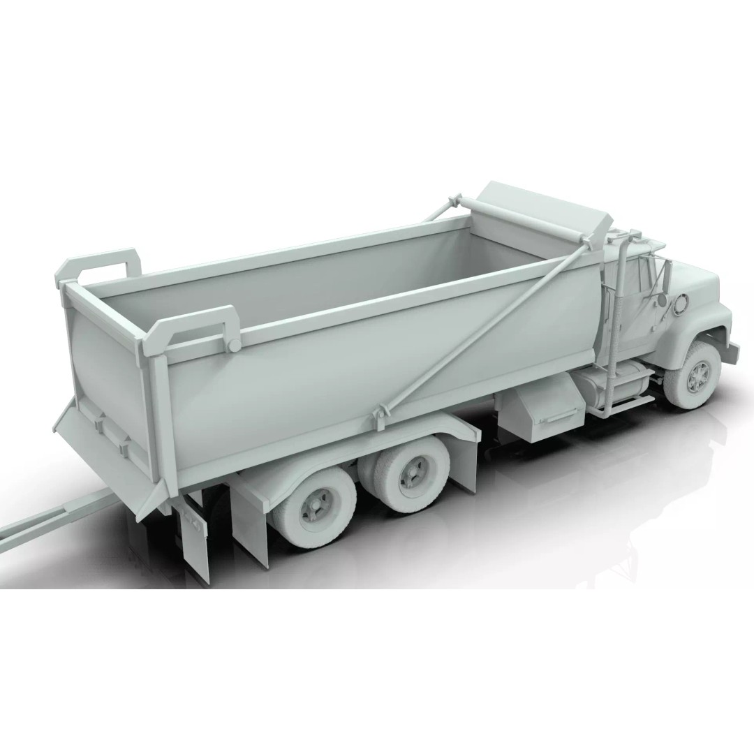 L9000 Transfer Dump Truck 3D Model – Historical Hood Variants, Blender - View 20