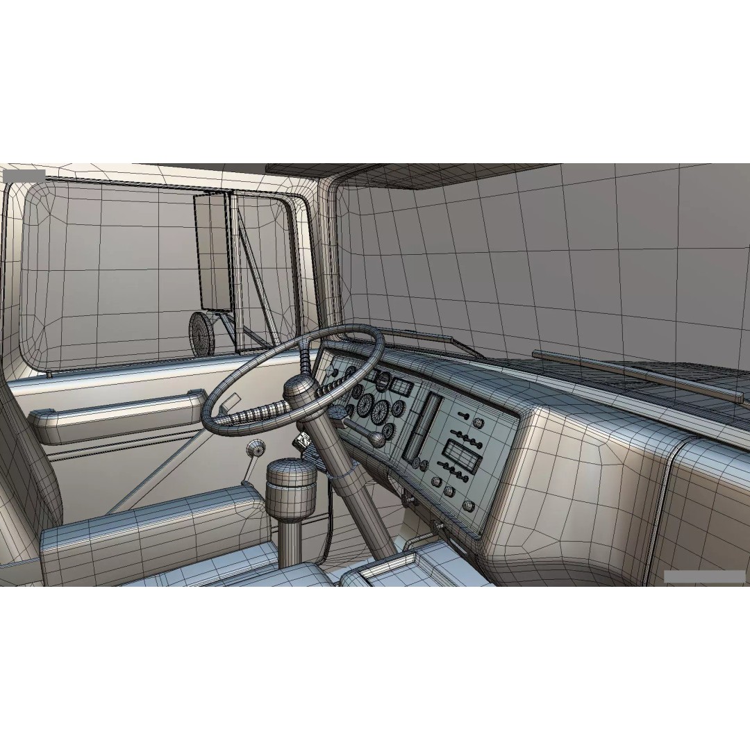 L9000 Transfer Dump Truck 3D Model – Historical Hood Variants, Blender - View 25