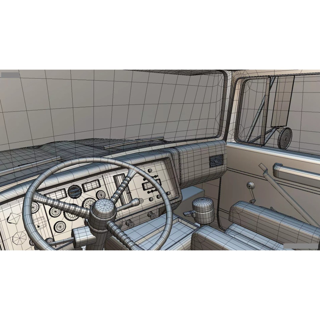 L9000 Transfer Dump Truck 3D Model – Historical Hood Variants, Blender - View 26
