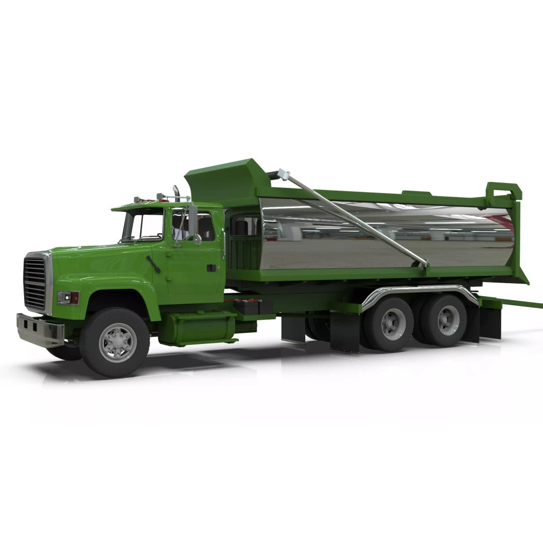 L9000 Transfer Dump Truck 3D Model – Historical Hood Variants, Blender - View 3