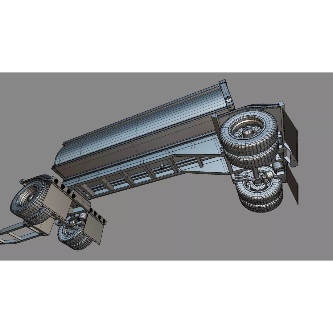 L9000 Transfer Dump Truck 3D Model – Historical Hood Variants, Blender - View 34