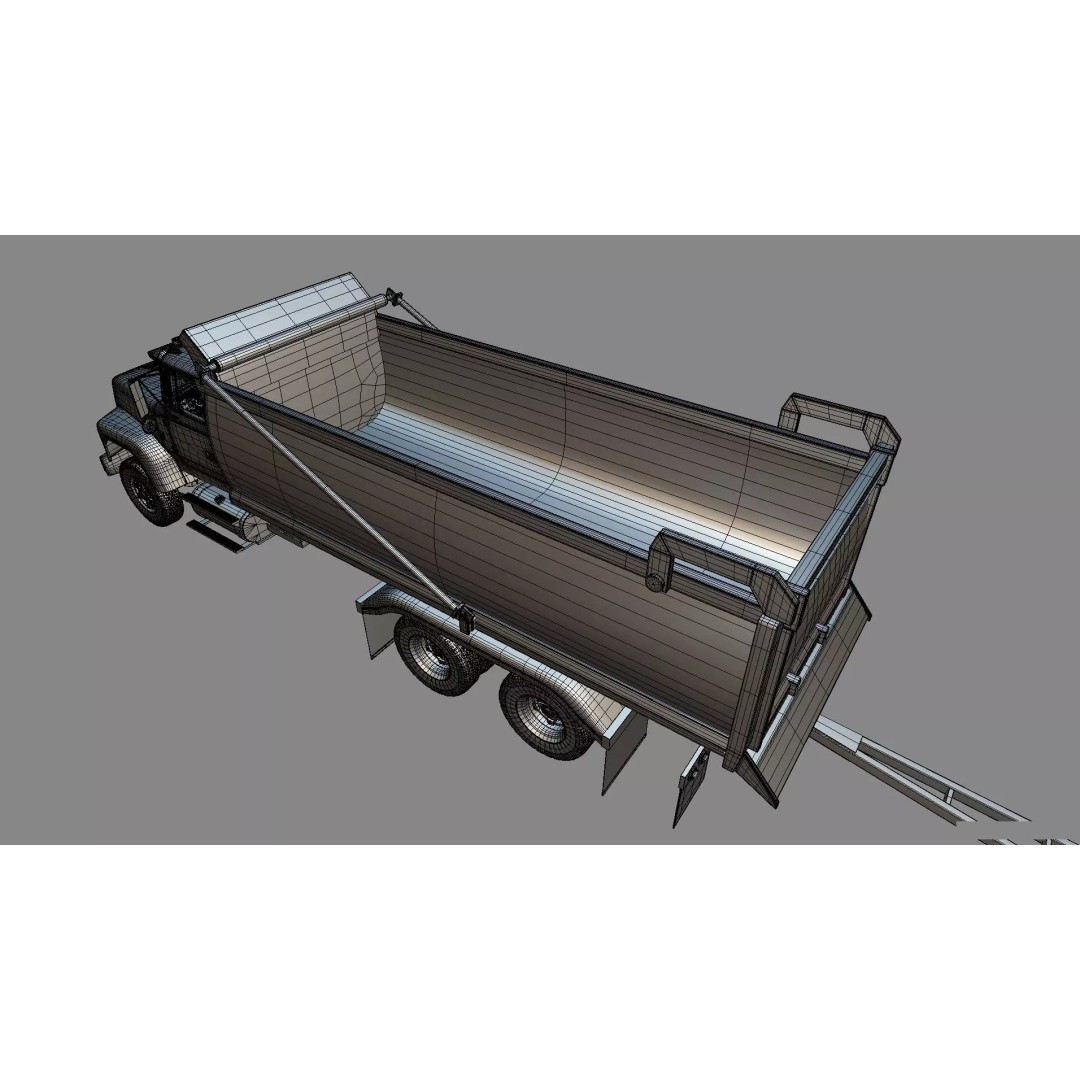 L9000 Transfer Dump Truck 3D Model – Historical Hood Variants, Blender - View 36