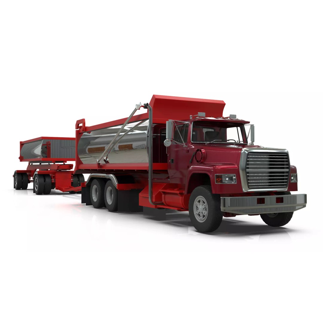 L9000 Transfer Dump Truck 3D Model – Historical Hood Variants, Blender - View 8