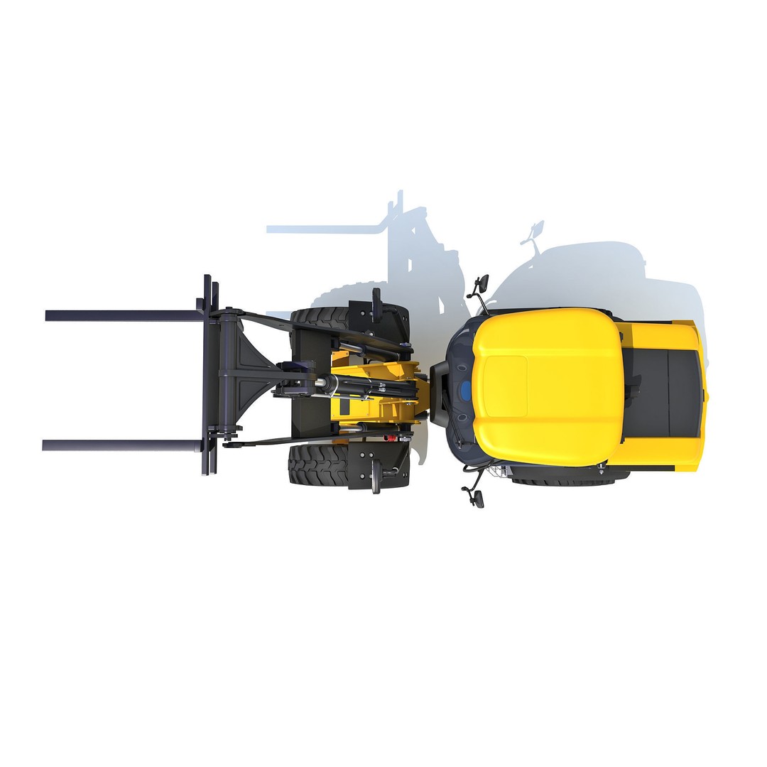 Wheel Loader 3D Model – High-Resolution Industrial Vehicle, FBX, OBJ - View 12