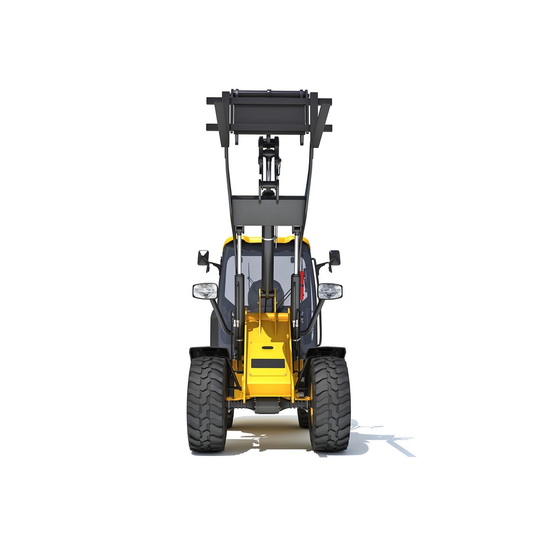 Wheel Loader 3D Model – High-Resolution Industrial Vehicle, FBX, OBJ - View 13
