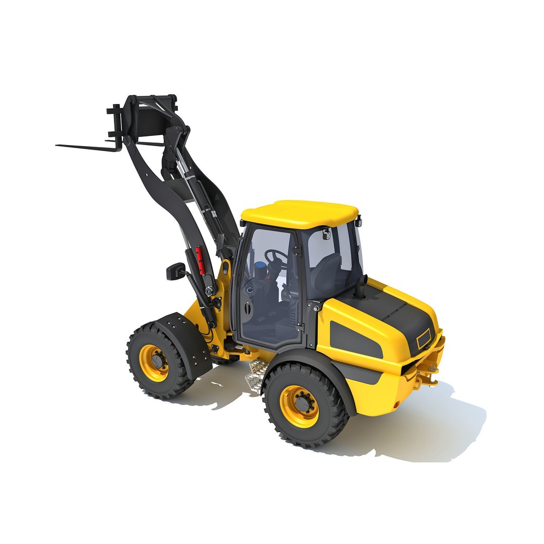 Wheel Loader 3D Model – High-Resolution Industrial Vehicle, FBX, OBJ - View 5
