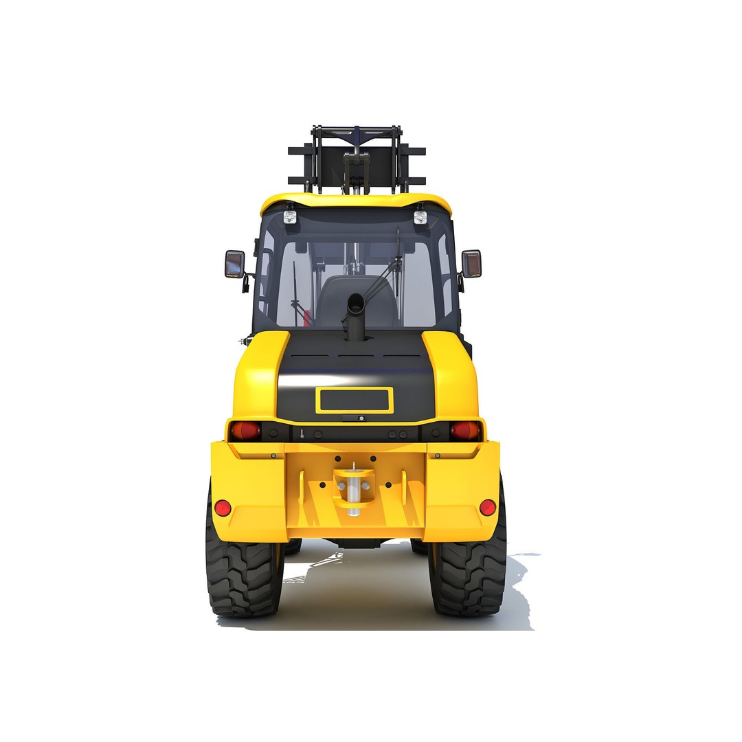 Wheel Loader 3D Model – High-Resolution Industrial Vehicle, FBX, OBJ - View 6