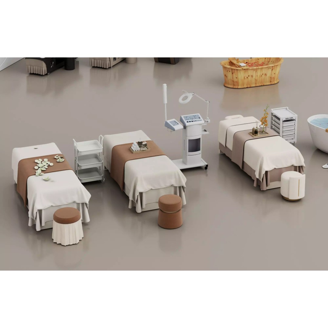 Luxury Spa Equipment 3D Model – Low Poly Rigged Collection for Archviz - View 13