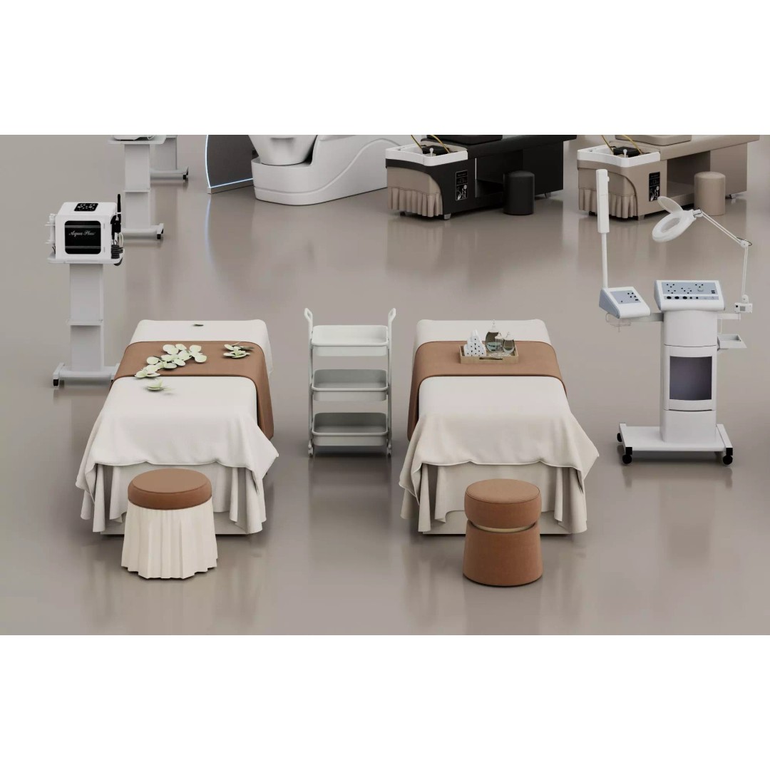 Luxury Spa Equipment 3D Model – Low Poly Rigged Collection for Archviz - View 3