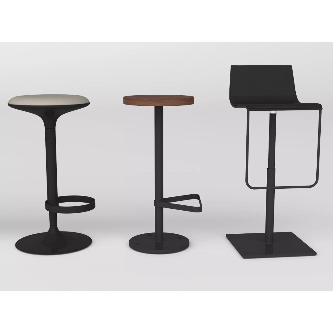 Modern Bar Stool 3D Model – Low Poly Realistic Furniture Asset - View 19