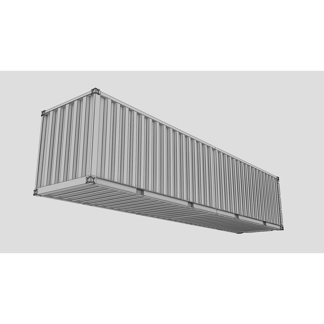 Cargo Shipping Container 3D Model – Low Poly Game Asset, FBX, PBR - View 17