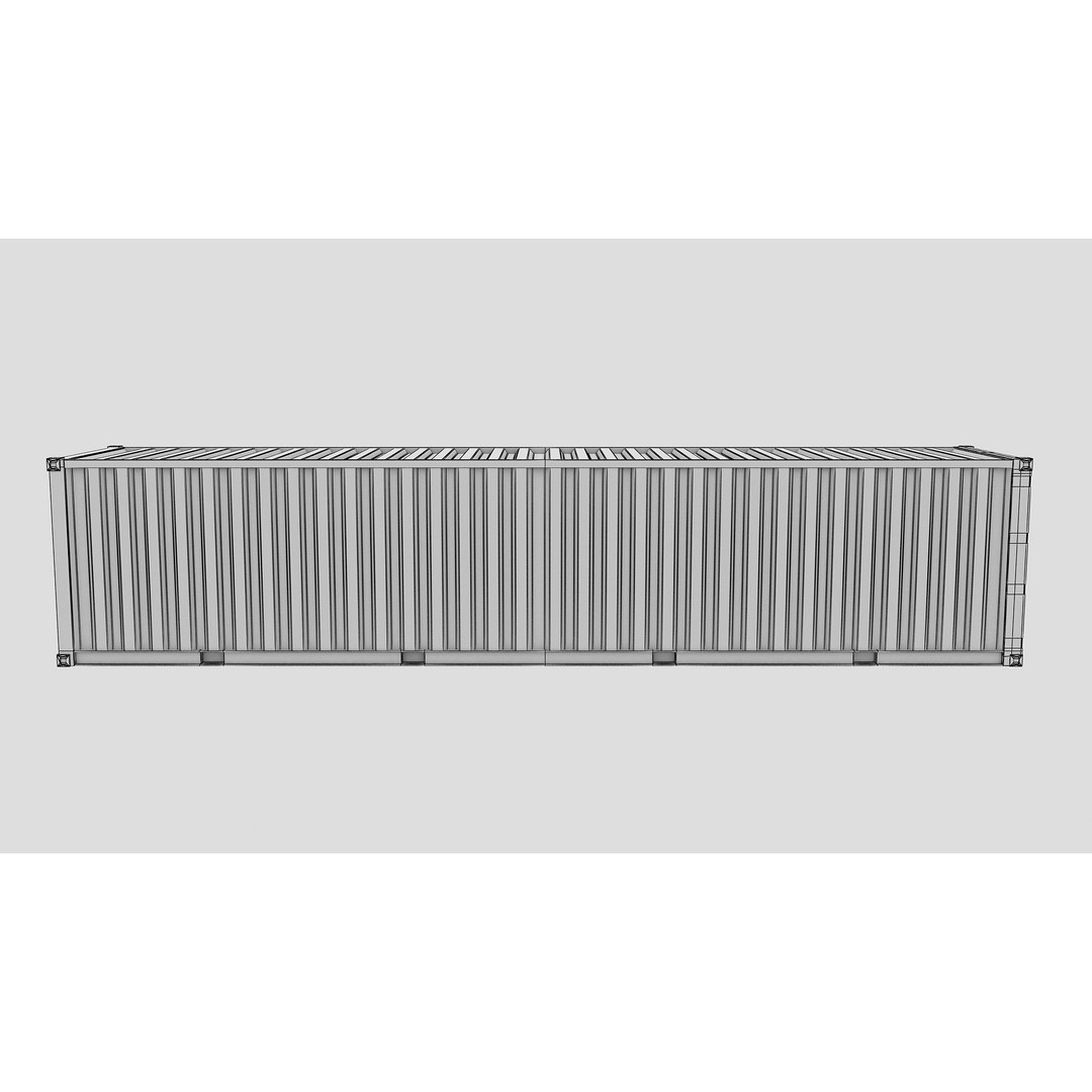 Cargo Shipping Container 3D Model – Low Poly Game Asset, FBX, PBR - View 18