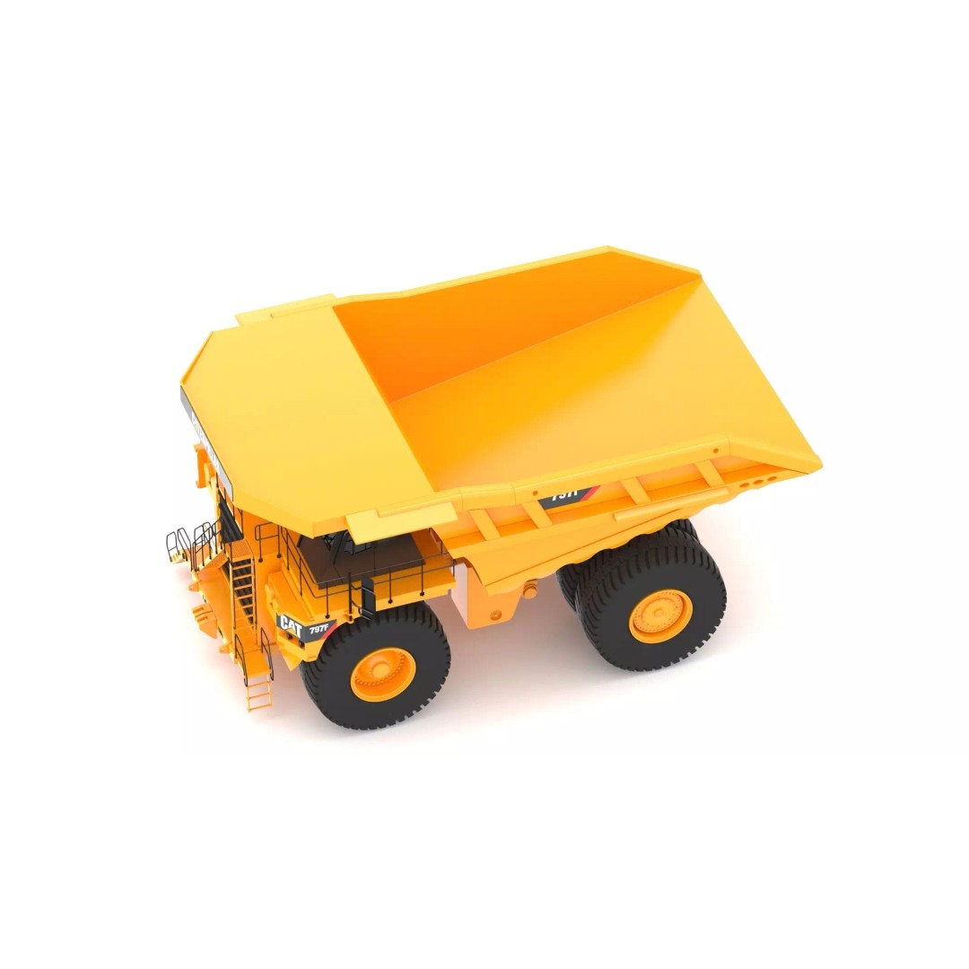 797F Mining Truck 3D Model – High Poly Industrial Hauler, FBX, PBR - View 11