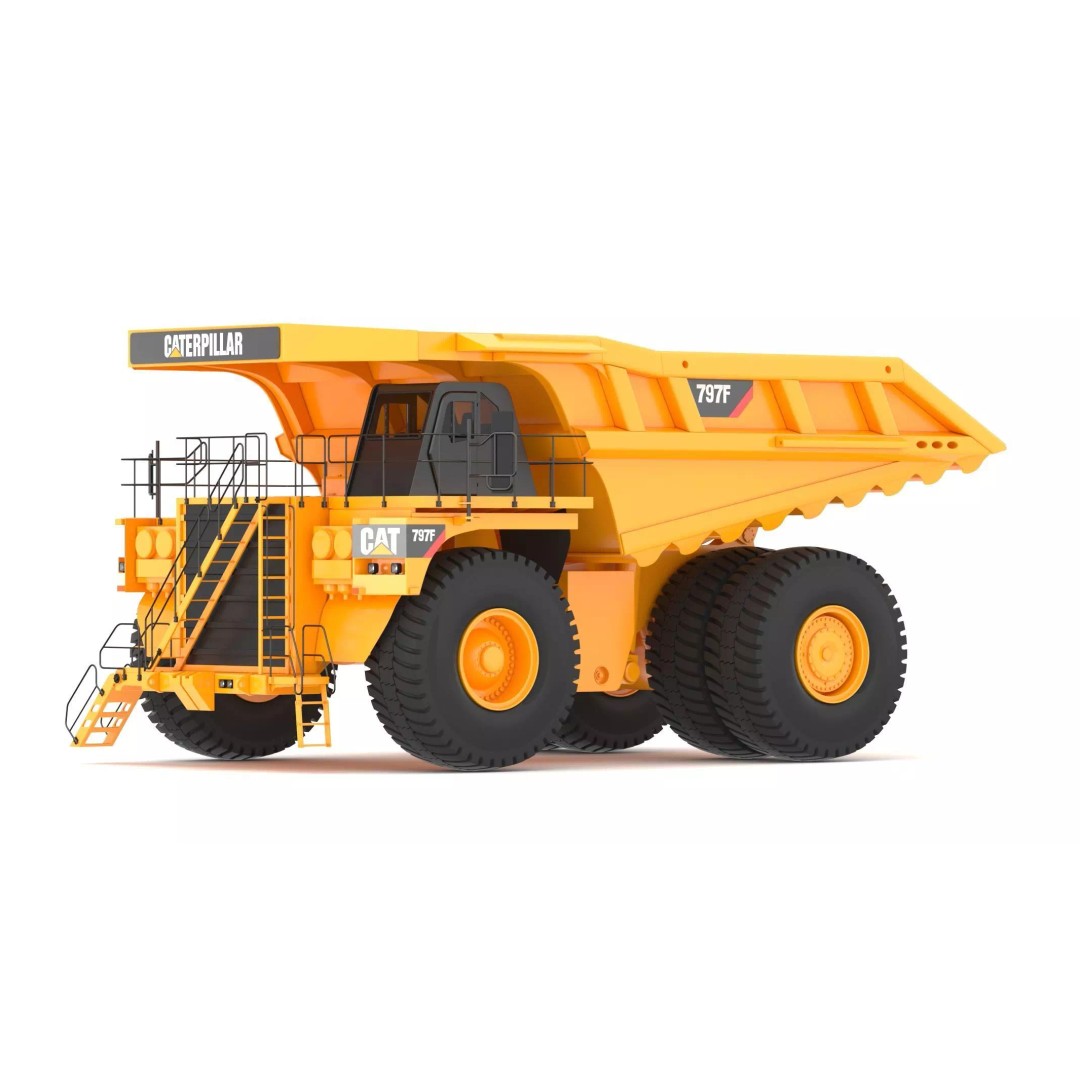 797F Mining Truck 3D Model – High Poly Industrial Hauler, FBX, PBR - View 2