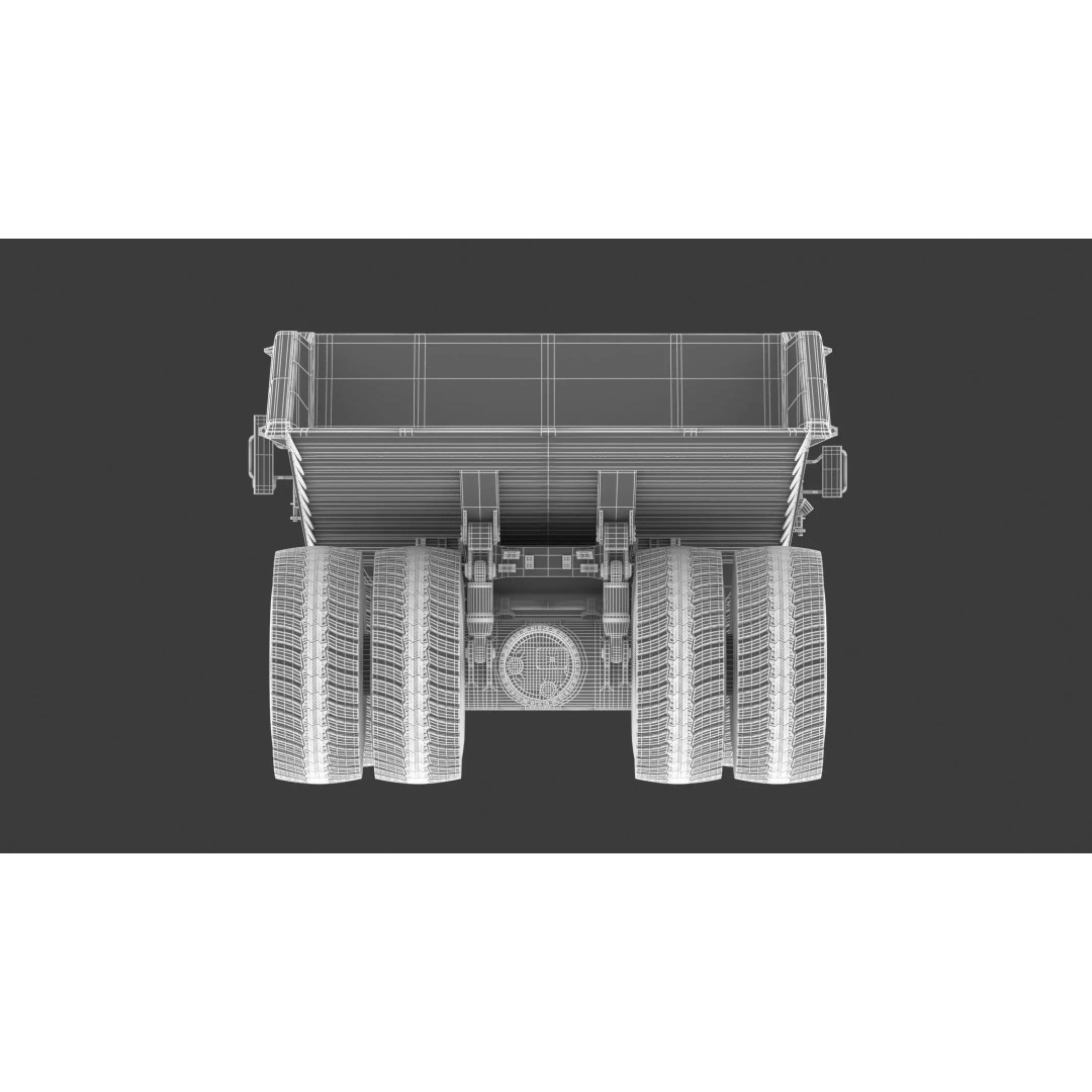 797F Mining Truck 3D Model – High Poly Industrial Hauler, FBX, PBR - View 30