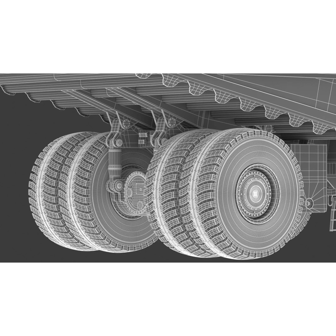 797F Mining Truck 3D Model – High Poly Industrial Hauler, FBX, PBR - View 39