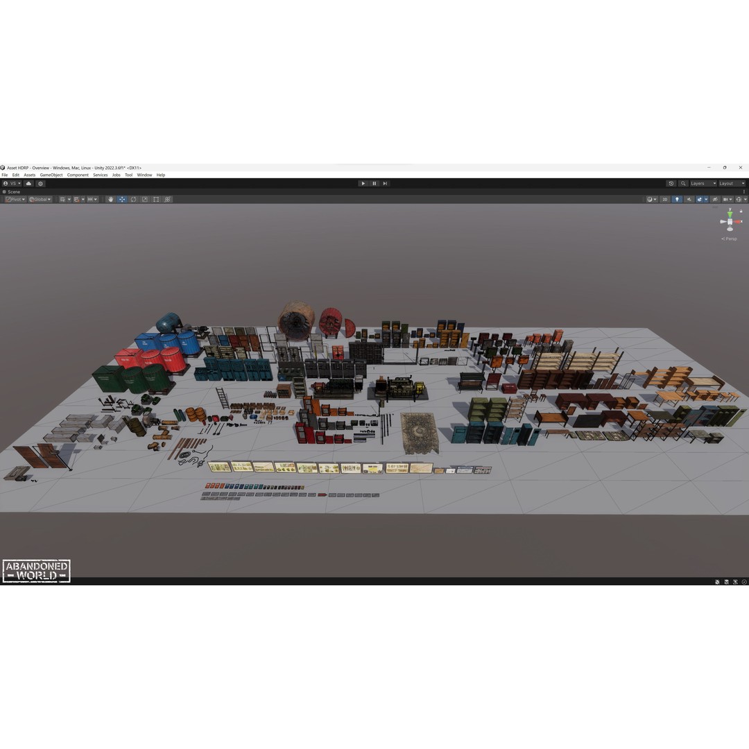 Industrial Props Pack 3D Model – Low Poly Game Ready Assets for Unity & Unreal