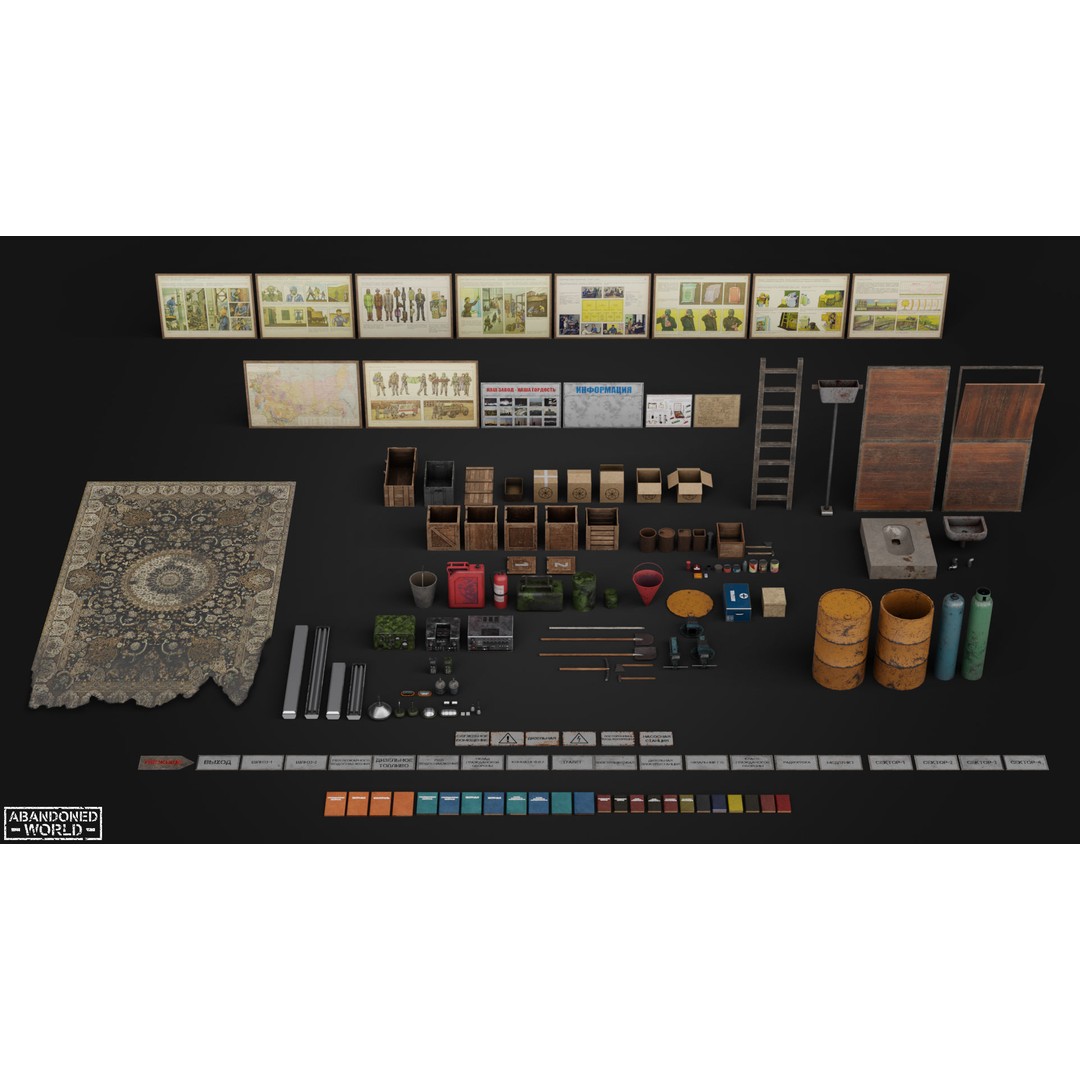 Industrial Props Pack 3D Model – Low Poly Game Ready Assets for Unity & Unreal - View 11