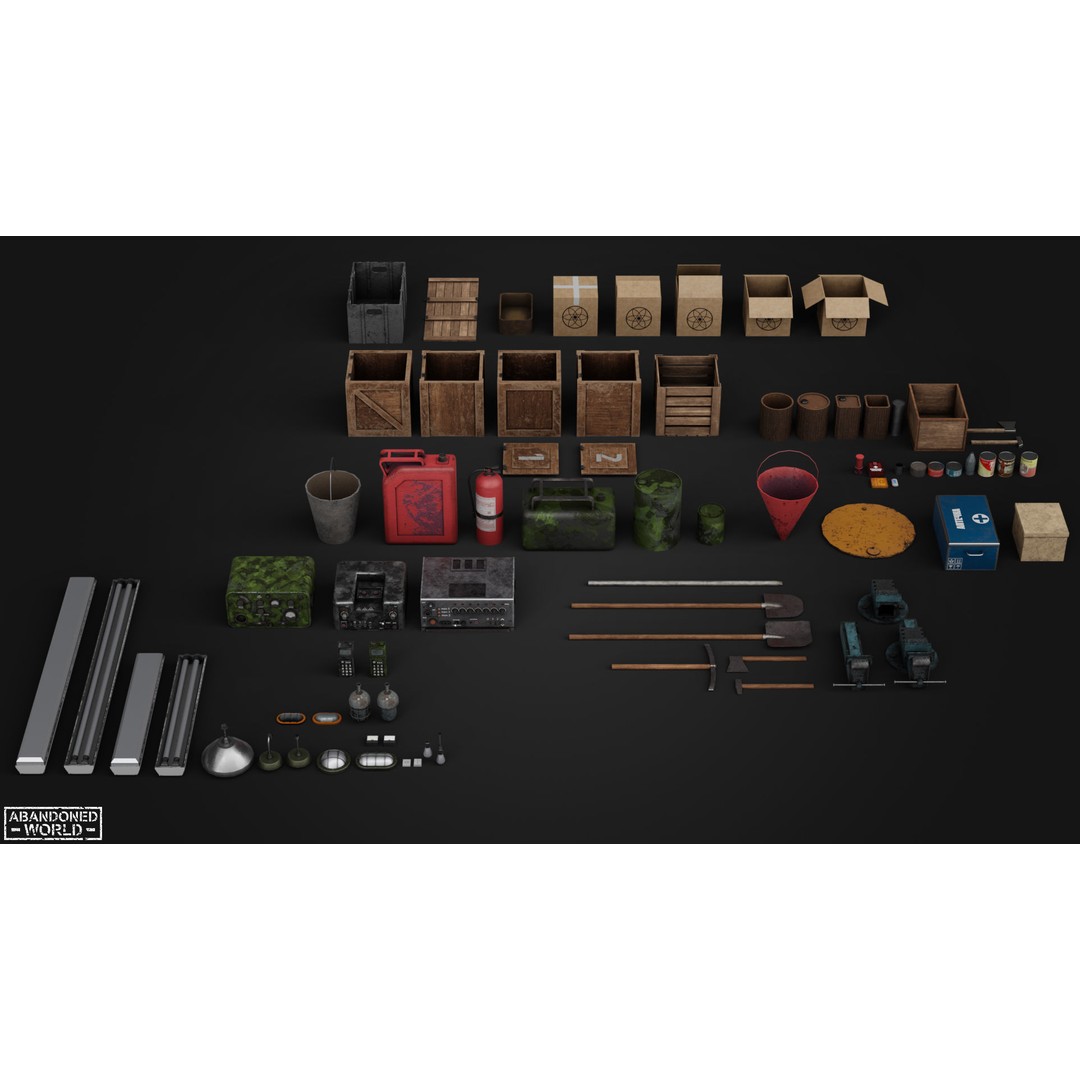 Industrial Props Pack 3D Model – Low Poly Game Ready Assets for Unity & Unreal - View 12