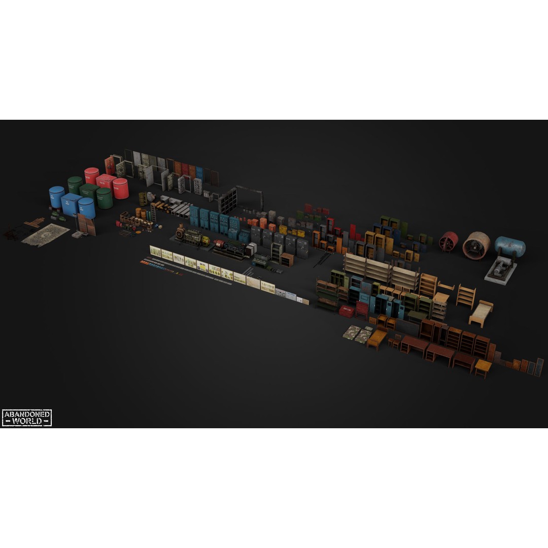 Industrial Props Pack 3D Model – Low Poly Game Ready Assets for Unity & Unreal - View 15