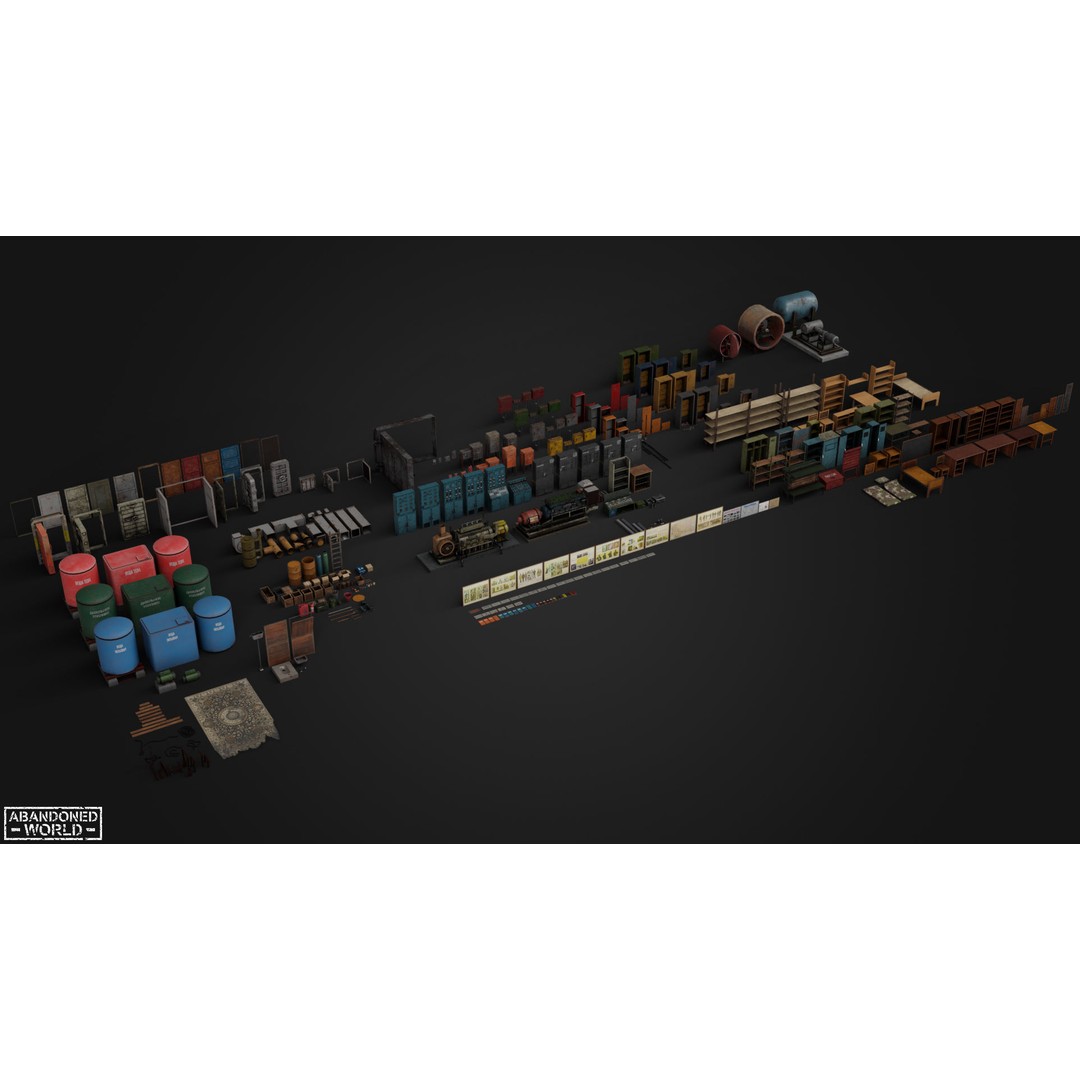 Industrial Props Pack 3D Model – Low Poly Game Ready Assets for Unity & Unreal - View 16