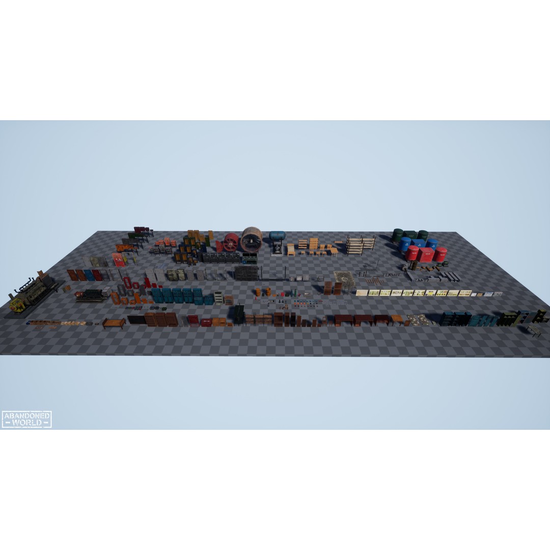 Industrial Props Pack 3D Model – Low Poly Game Ready Assets for Unity & Unreal - View 21