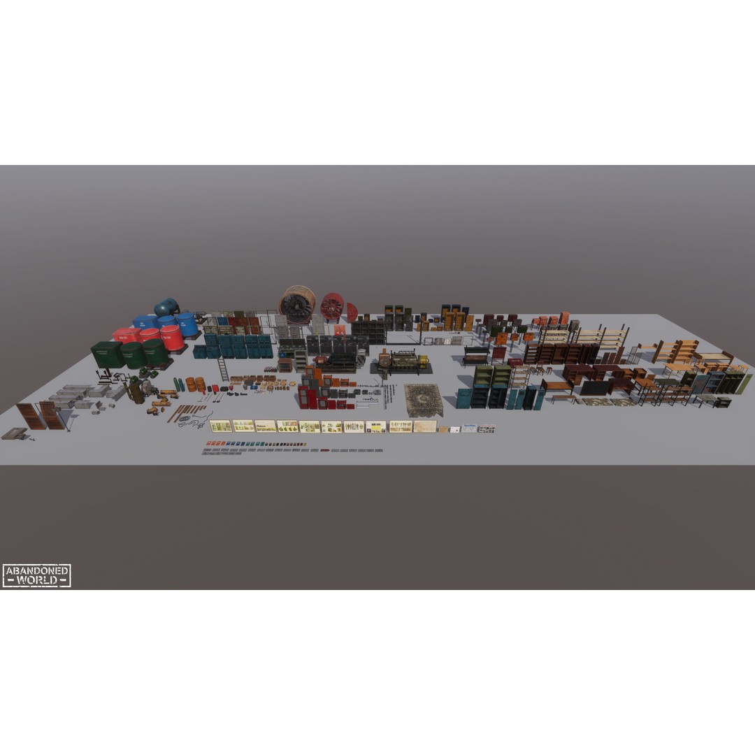 Industrial Props Pack 3D Model – Low Poly Game Ready Assets for Unity & Unreal - View 22