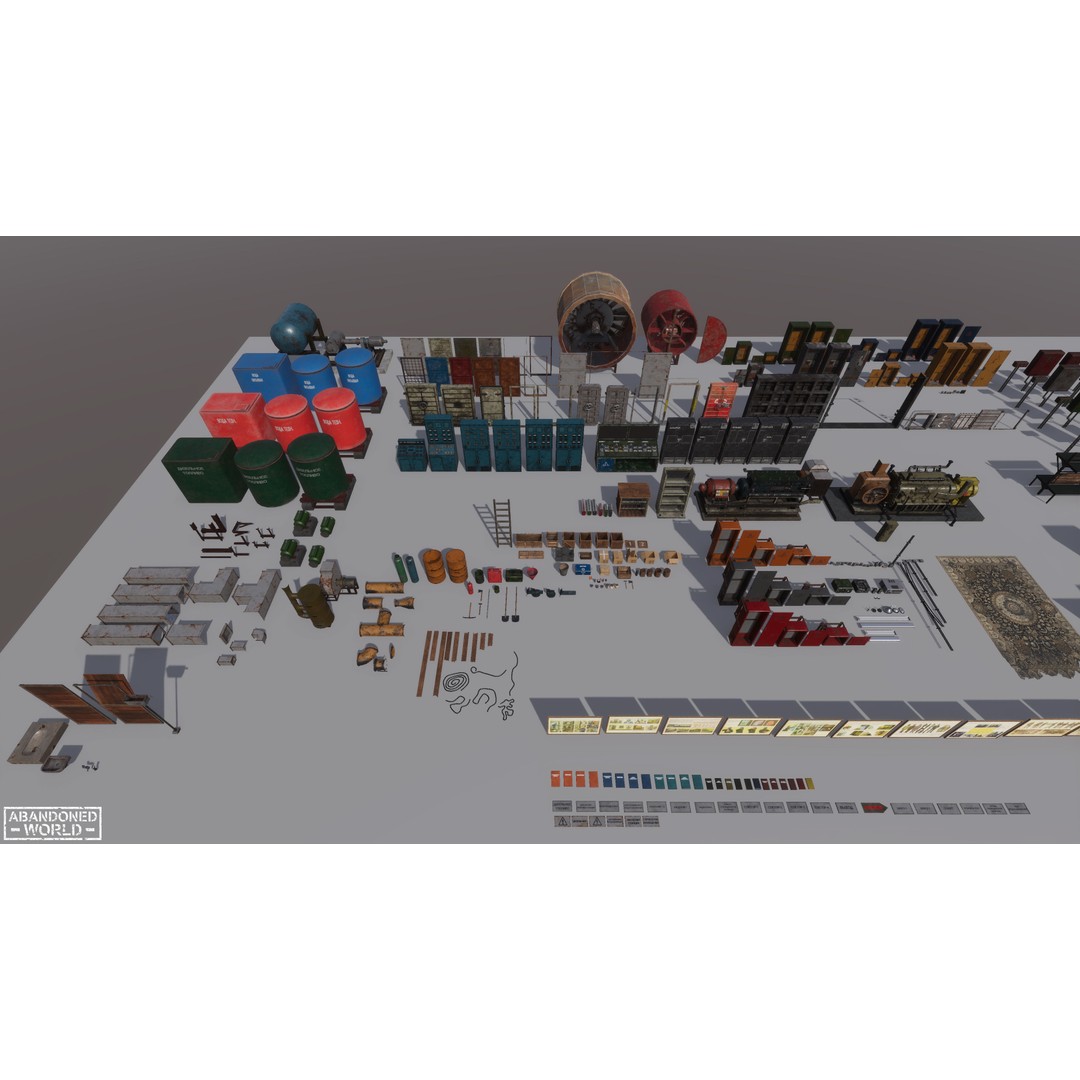 Industrial Props Pack 3D Model – Low Poly Game Ready Assets for Unity & Unreal - View 23