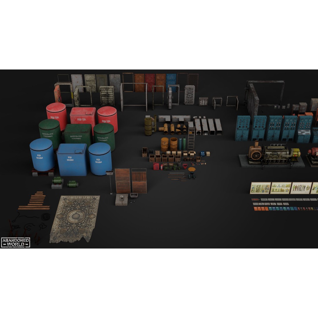 Industrial Props Pack 3D Model – Low Poly Game Ready Assets for Unity & Unreal - View 5