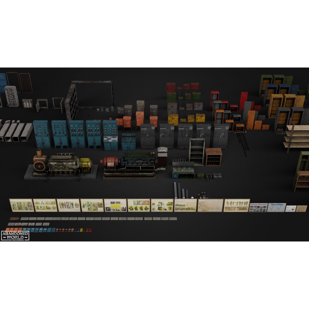 Industrial Props Pack 3D Model – Low Poly Game Ready Assets for Unity & Unreal - View 6