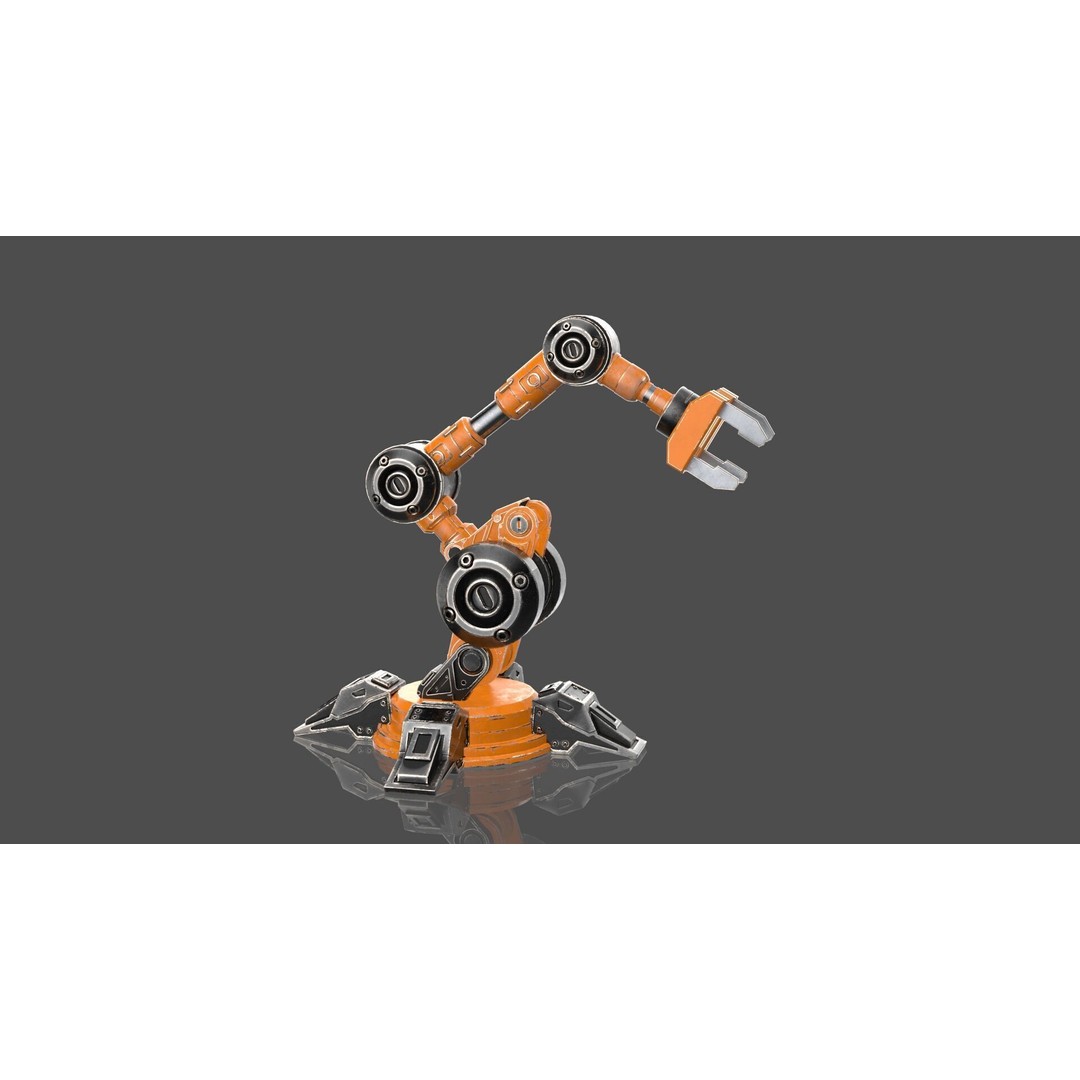 Industrial Robot Arm 3D Model – High Poly PBR Asset for Animation - View 11