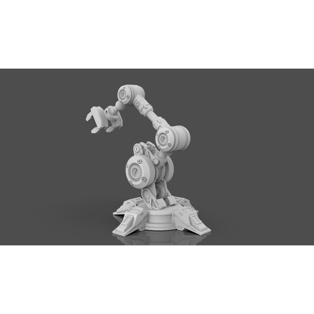 Industrial Robot Arm 3D Model – High Poly PBR Asset for Animation - View 13