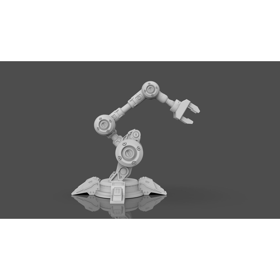 Industrial Robot Arm 3D Model – High Poly PBR Asset for Animation - View 14