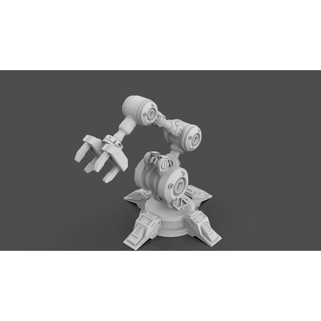 Industrial Robot Arm 3D Model – High Poly PBR Asset for Animation - View 16