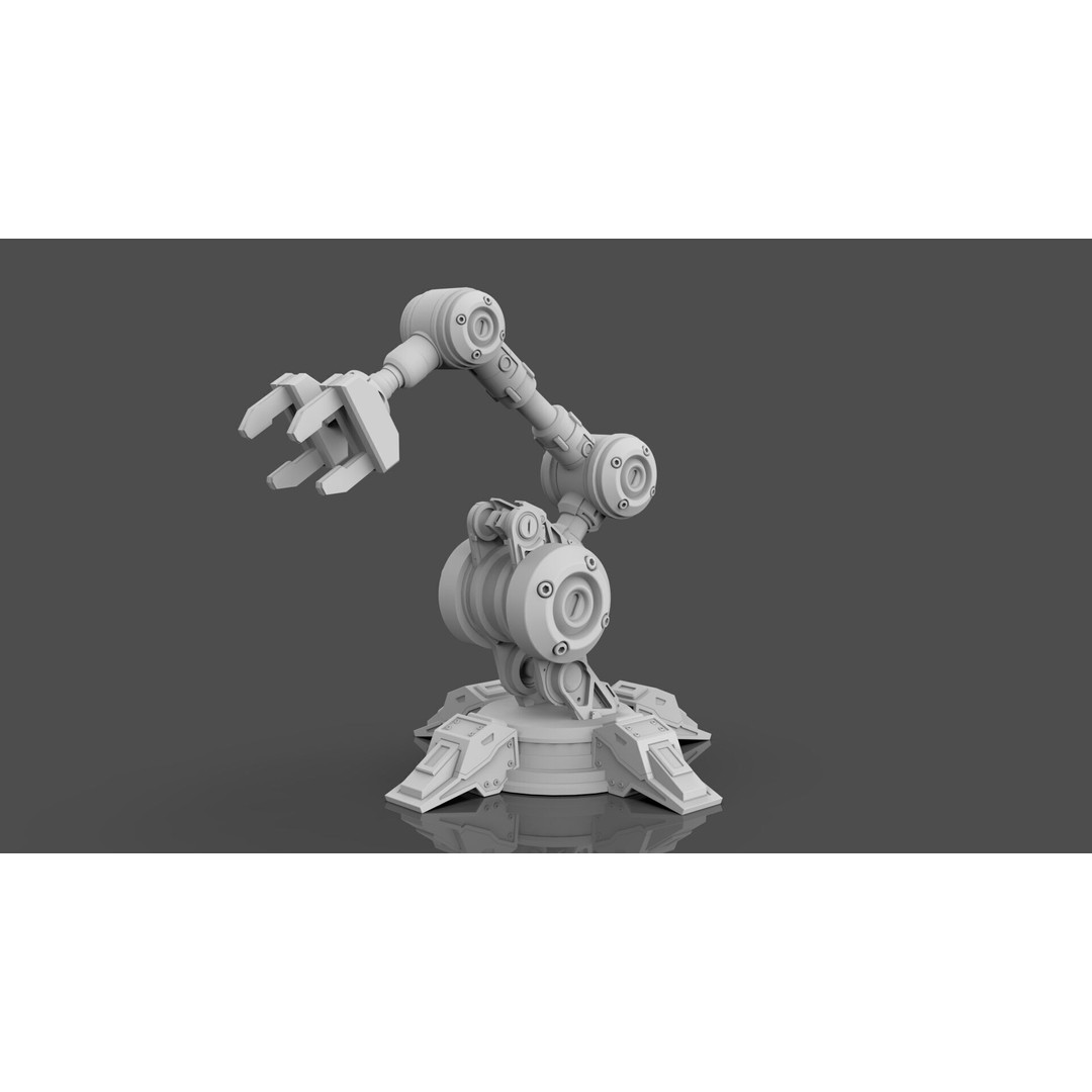 Industrial Robot Arm 3D Model – High Poly PBR Asset for Animation - View 17