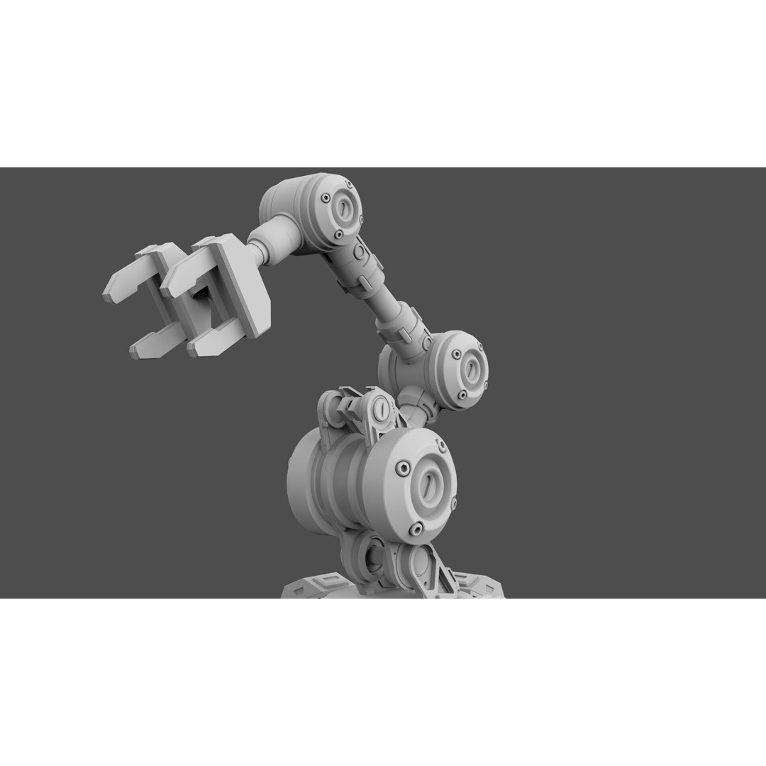 Industrial Robot Arm 3D Model – High Poly PBR Asset for Animation - View 18